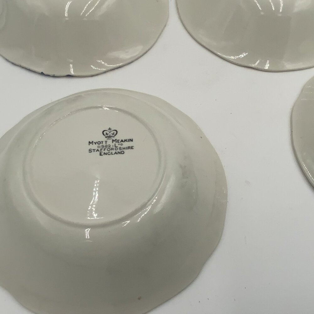 4 Emporium of Maine "Home Country" Myott Meakin Blue and White Bowls 6 1/4" - Picture 9 of 10